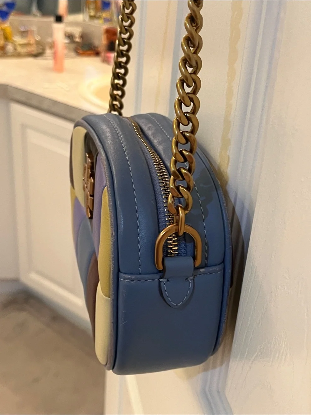 Tory Burch Multicolor Quilted Leather Crossbody Bag